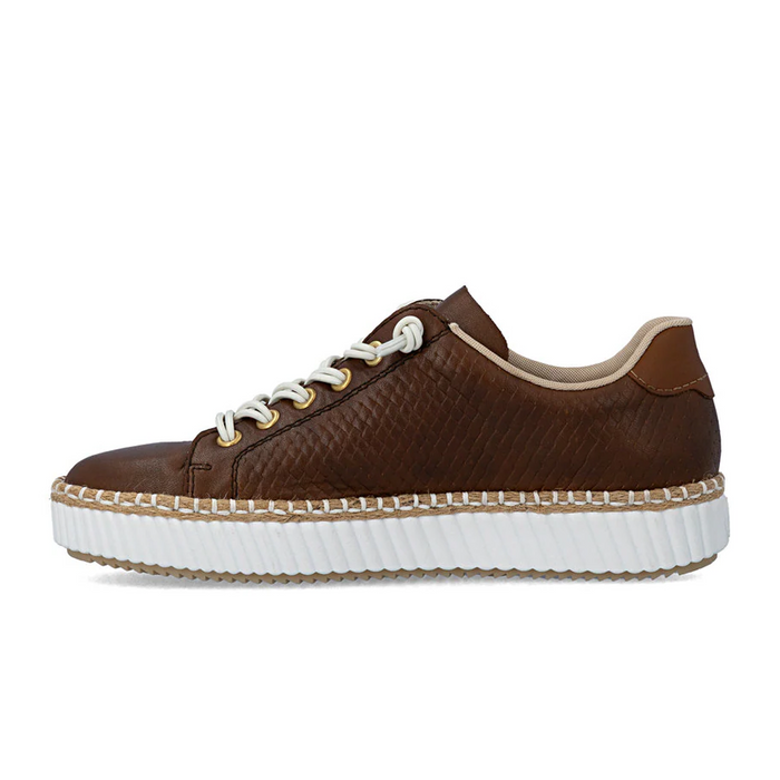 Rieker Enya 40 Sneaker (Women) - Chestnut Athletic - Casual - Lace Up - The Heel Shoe Fitters