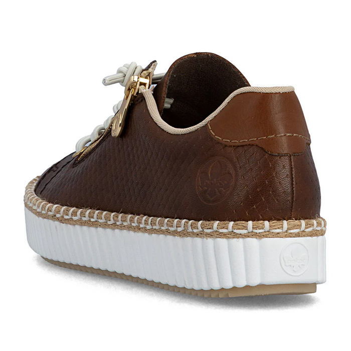 Rieker Enya 40 Sneaker (Women) - Chestnut Athletic - Casual - Lace Up - The Heel Shoe Fitters
