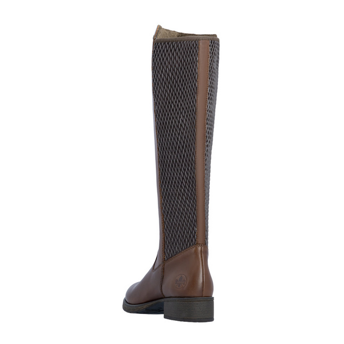 Rieker Faith Z9591 Tall Boot (Women) - Ebony/Moro/Chestnut Boots - Casual - High - The Heel Shoe Fitters