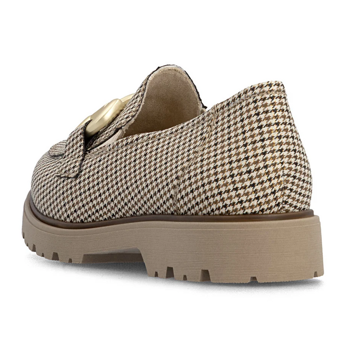 Rieker Gitta 45561 Loafer (Women) - Beige/Schwarz Dress-Casual - Loafer - The Heel Shoe Fitters