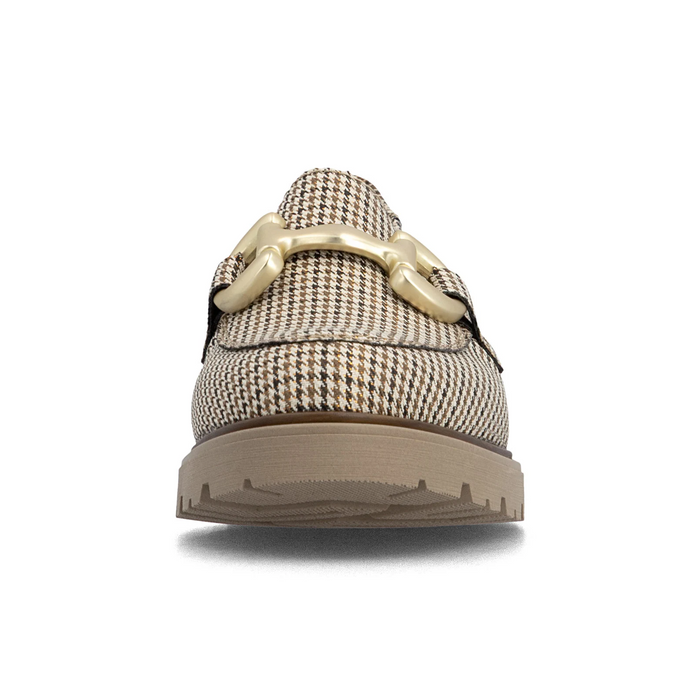 Rieker Gitta 45561 Loafer (Women) - Beige/Schwarz Dress-Casual - Loafer - The Heel Shoe Fitters