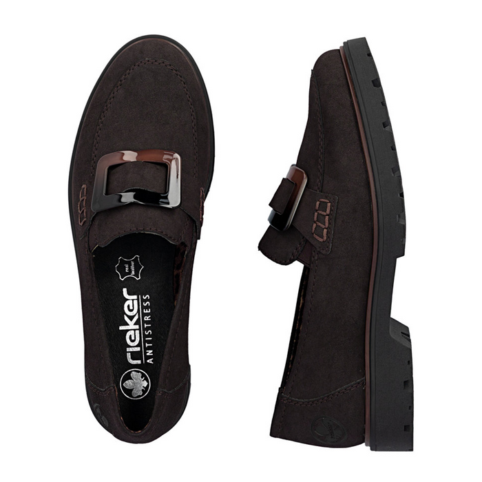 Rieker Gitta 45561 Loafer (Women) - Nougat Dress-Casual - Loafer - The Heel Shoe Fitters