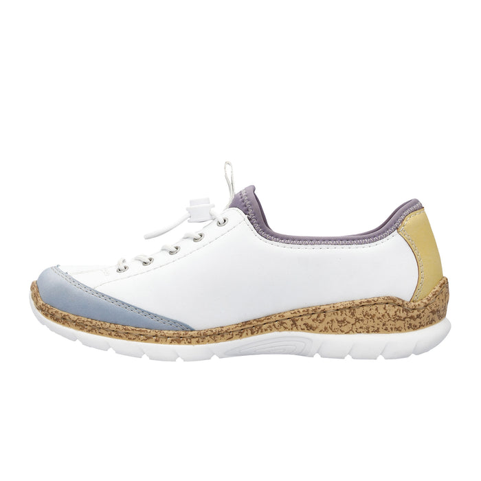Rieker Nikita K6 Sneaker (Women) - Aqua/Weiss/Sun/Purple Athletic - Casual - Lace Up - The Heel Shoe Fitters