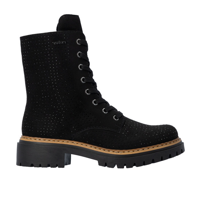 Rieker Pearl 72609 Lace Up Boot (Women) - Schwarz Boots - Casual - Low - The Heel Shoe Fitters