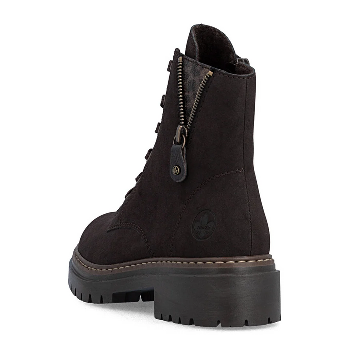 Rieker Pearl 72617 Lace Up Boot (Women) - Nougat/Antik/Espresso Boots - Casual - Low - The Heel Shoe Fitters