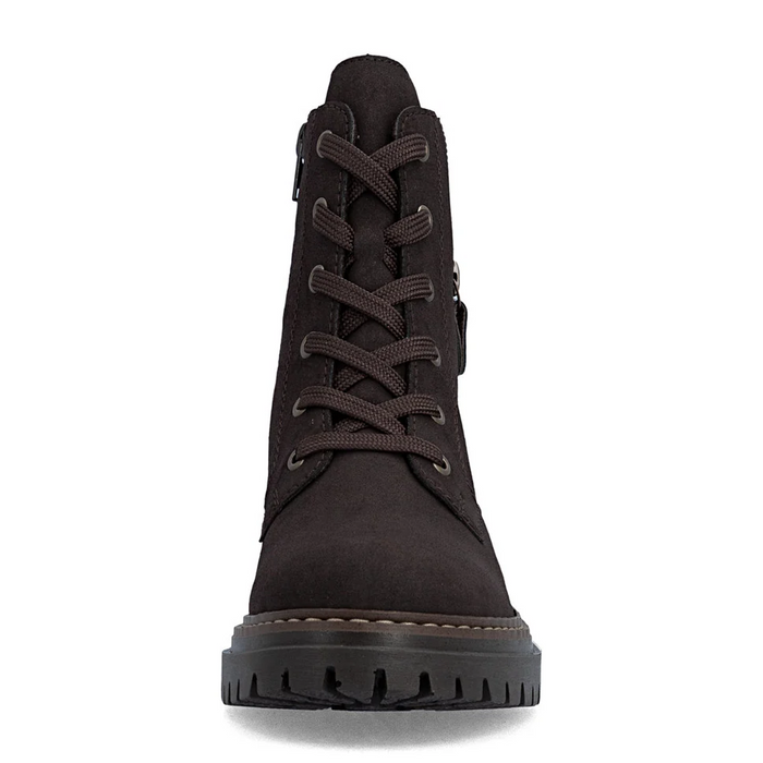 Rieker Pearl 72617 Lace Up Boot (Women) - Nougat/Antik/Espresso Boots - Casual - Low - The Heel Shoe Fitters