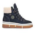 Rieker Trudie 47 Lace Up Boot (Women) - Kobalt/Beige Boots - Casual - Low - The Heel Shoe Fitters