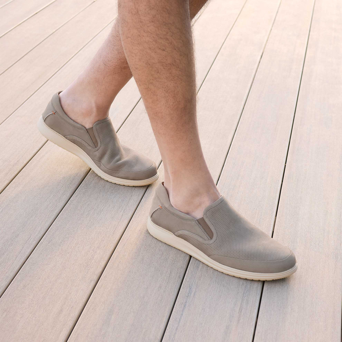 Samuel Hubbard Olema Slip On (Men) - Mushroom Nubuck Dress-Casual - Slip On - The Heel Shoe Fitters
