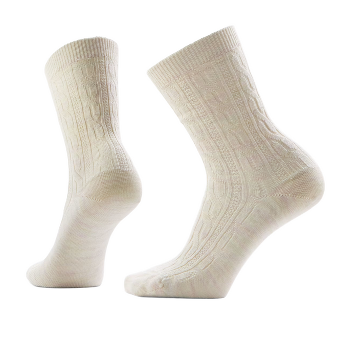 Smartwool Everyday Cable Crew Sock (Women) - Moonbeam Accessories - Socks - Lifestyle - The Heel Shoe Fitters