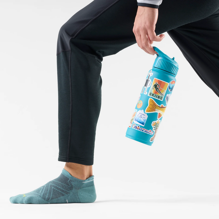 Smartwool Run Zero Cushion Low Ankle (Men) - Dusty Teal Accessories - Socks - Performance - The Heel Shoe Fitters
