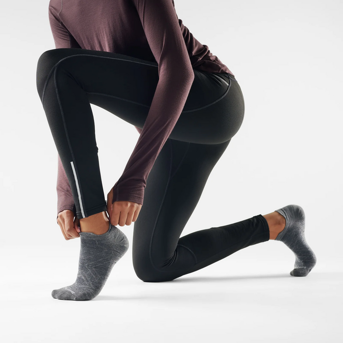 Smartwool Run Zero Cushion Low Ankle (Men) - Medium Gray Accessories - Socks - Performance - The Heel Shoe Fitters