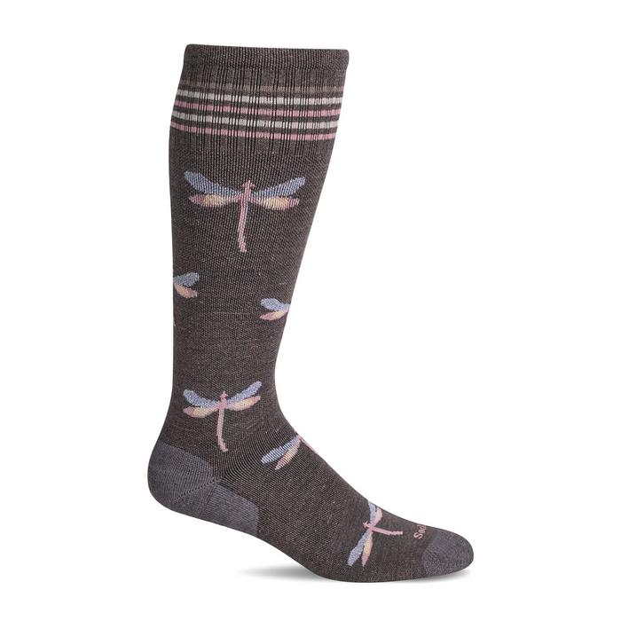 Sockwell Dragonfly Over the Calf Compression Sock (Women) - Mushroom Accessories - Socks - Compression - The Heel Shoe Fitters