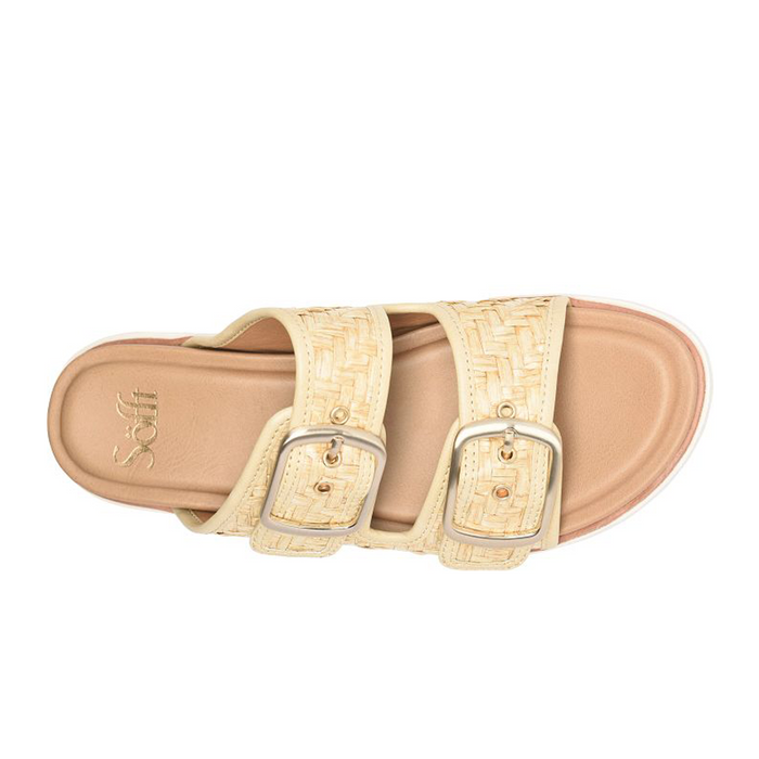 Sofft Gabby Slide Sandal (Women) - Tan Woven Sandal - Slide - The Heel Shoe Fitters