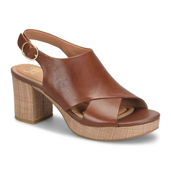 Sofft Liv Heeled Sandal (Women) - Golden Brown Sandal - Heel/Wedge - The Heel Shoe Fitters
