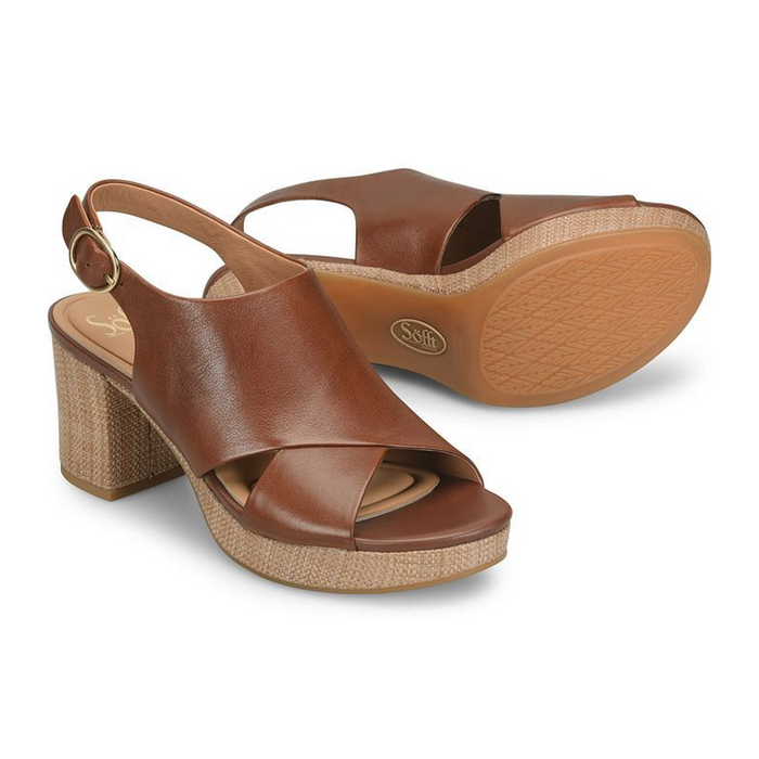 Sofft Liv Heeled Sandal (Women) - Golden Brown Sandal - Heel/Wedge - The Heel Shoe Fitters