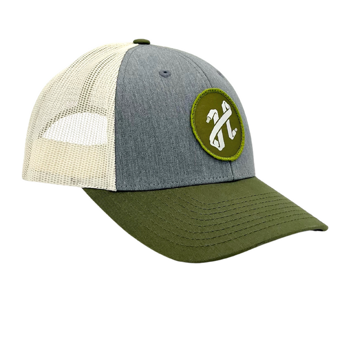 The Heel Shoe Fitters Branded Hat - Gray/Olive Accessories - Headwear - The Heel Shoe Fitters