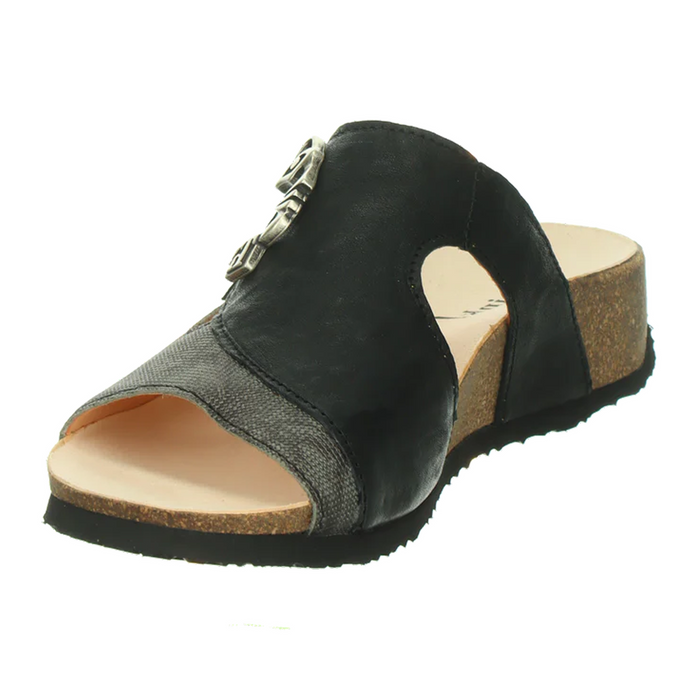 Think! Mizzi Sandal (Women) - Black/Kombi Sandal - Slide - The Heel Shoe Fitters