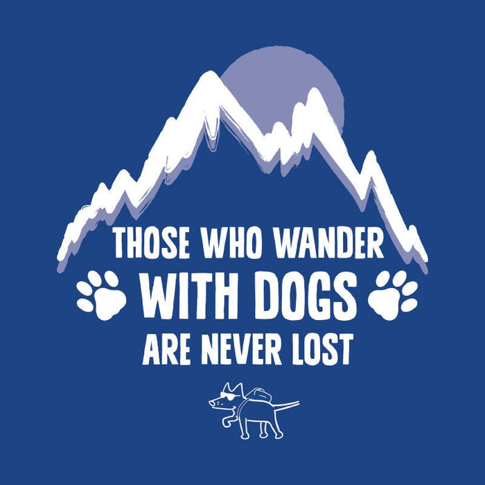 Those Who Wander with Dogs Are Never Lost - Ladies T-Shirt V-Neck