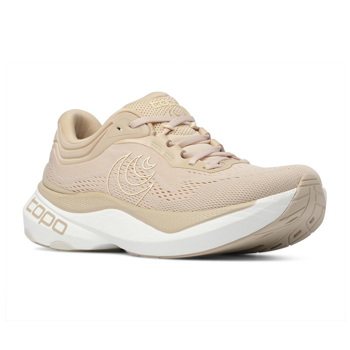 Topo Aura 2 Running Shoe (Women) - Tan/White Athletic - Running - Stability - The Heel Shoe Fitters