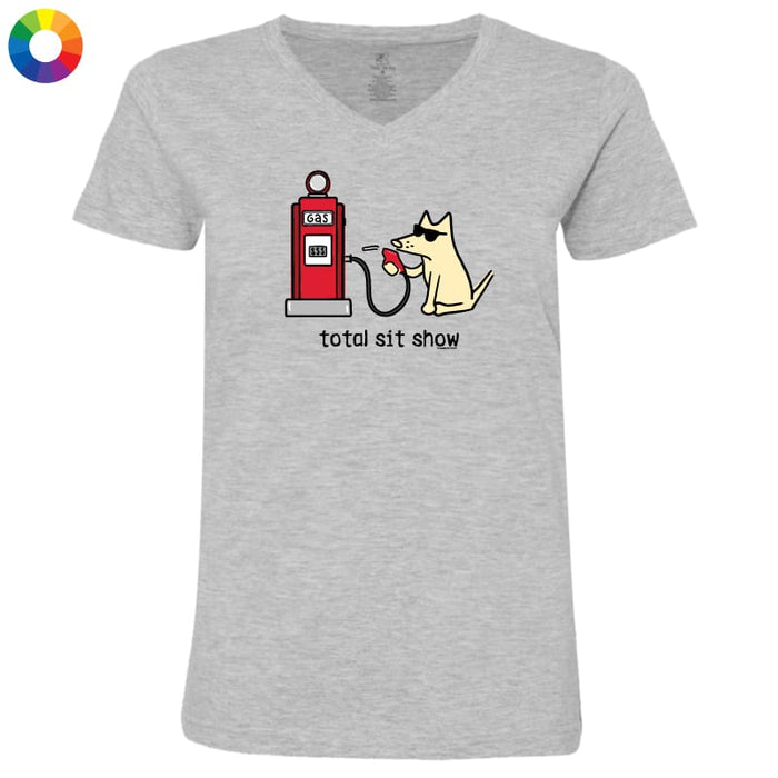 Total Sit Show Gas - Ladies T-Shirt V-Neck