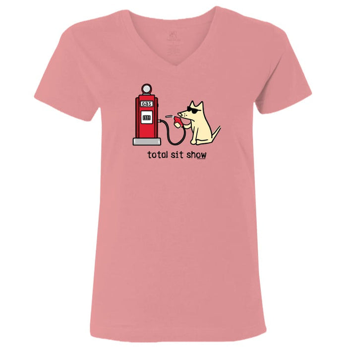 Total Sit Show Gas - Ladies T-Shirt V-Neck