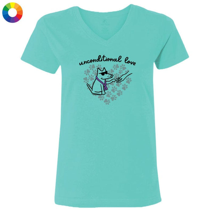 Unconditional Love Paws - Ladies T-Shirt V-Neck