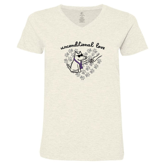 Unconditional Love Paws - Ladies T-Shirt V-Neck