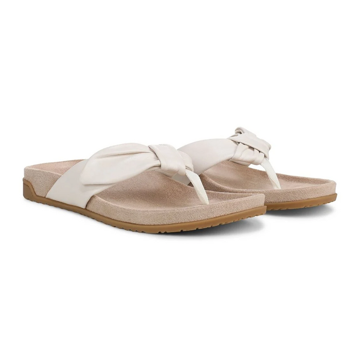 Vionic Eva Sandal (Women) - Sea Salt Leather Sandal - Thong - The Heel Shoe Fitters