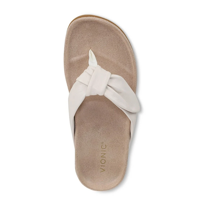 Vionic Eva Sandal (Women) - Sea Salt Leather Sandal - Thong - The Heel Shoe Fitters