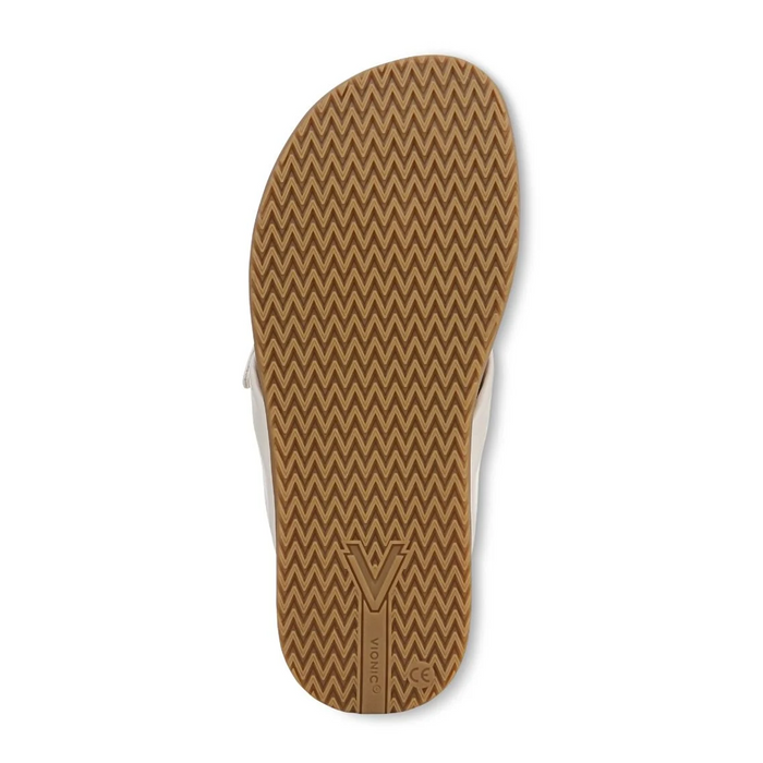 Vionic Eva Sandal (Women) - Sea Salt Leather Sandal - Thong - The Heel Shoe Fitters