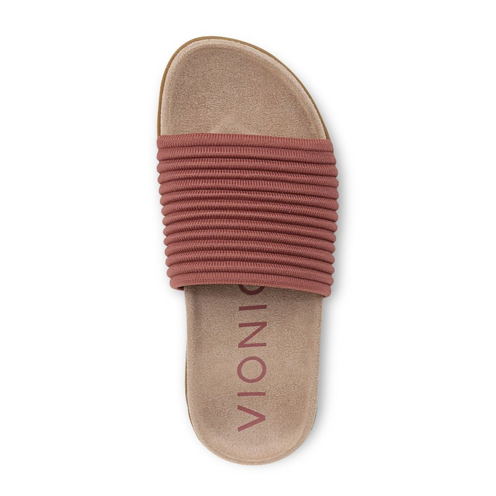Vionic Evie Knit Slide Sandal (Women) - Withered Rose Sandal - Slide - The Heel Shoe Fitters