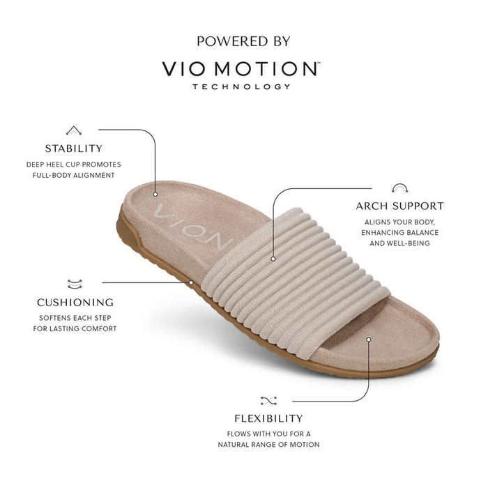 Vionic Evie Knit Slide Sandal (Women) - Withered Rose Sandal - Slide - The Heel Shoe Fitters