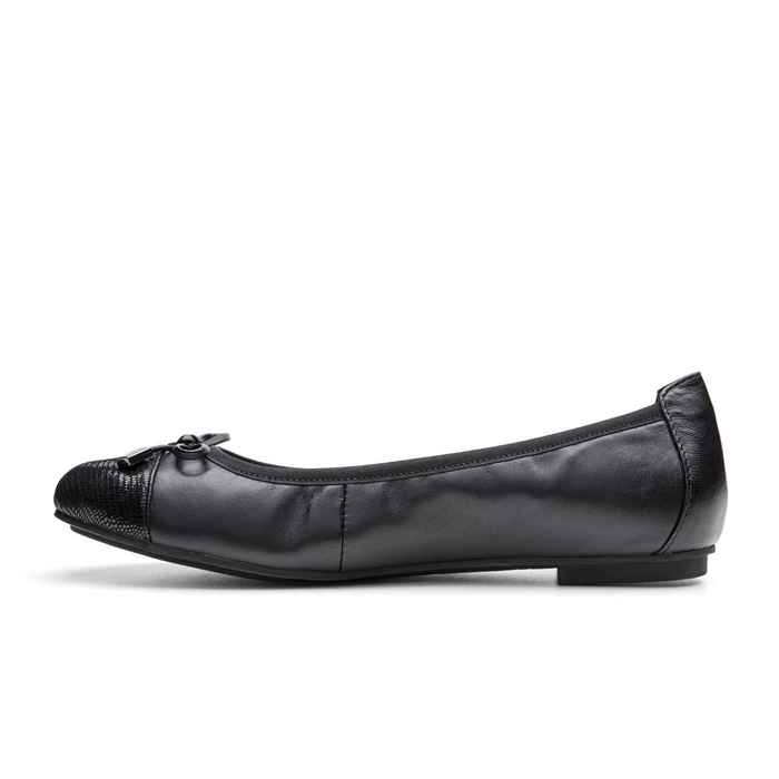 Vionic Minna Ballet Flat (Women) - Black Dress-Casual - Flat - The Heel Shoe Fitters