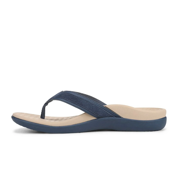 Vionic Tide 2.0 Sandal (Women) - Dark Denim Suede Sandal - Thong - The Heel Shoe Fitters