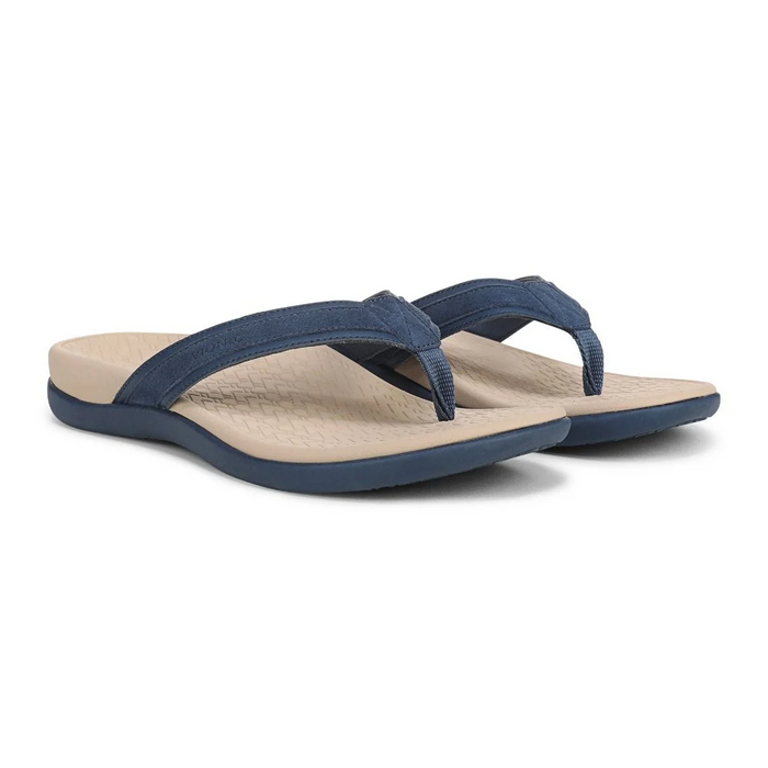 Vionic Tide 2.0 Sandal (Women) - Dark Denim Suede Sandal - Thong - The Heel Shoe Fitters