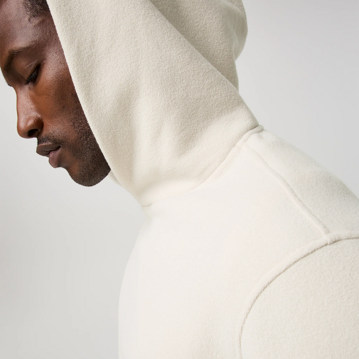 Vuori Beach Fleece Pullover Hoodie (Men) - Bone Heather Apparel - Top - Sweatshirt - The Heel Shoe Fitters