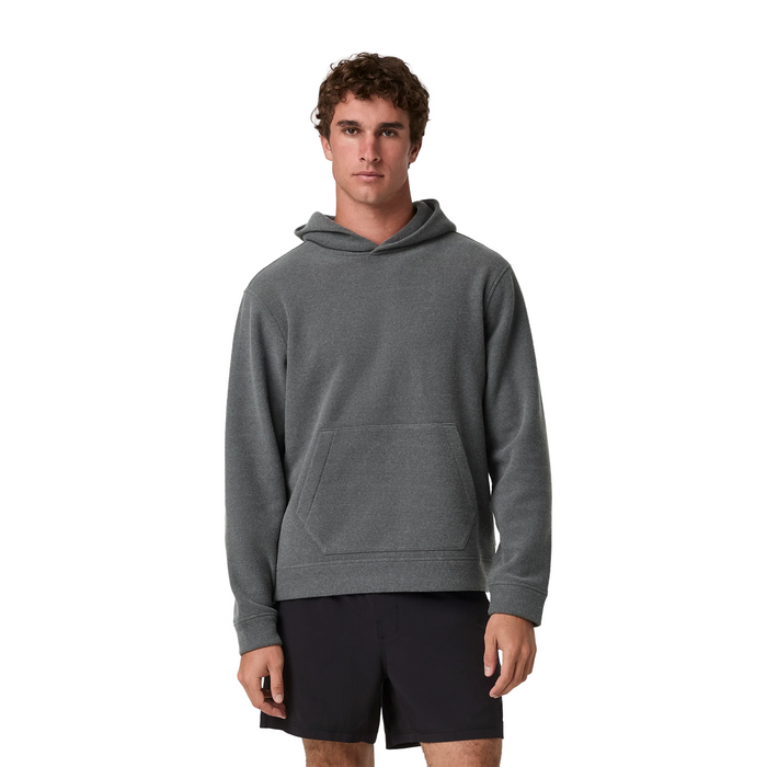 Vuori Beach Fleece Pullover Hoodie (Men) - Dark Pewter Heather Apparel - Top - Sweatshirt - The Heel Shoe Fitters