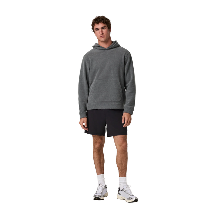 Vuori Beach Fleece Pullover Hoodie (Men) - Dark Pewter Heather Apparel - Top - Sweatshirt - The Heel Shoe Fitters