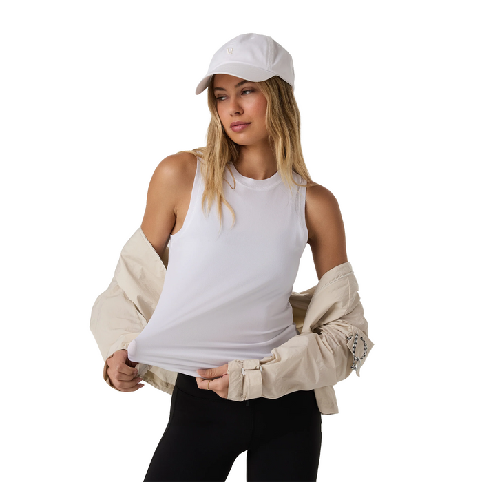 Vuori Energy Long Top (Women) - White Apparel - Top - Tank - The Heel Shoe Fitters