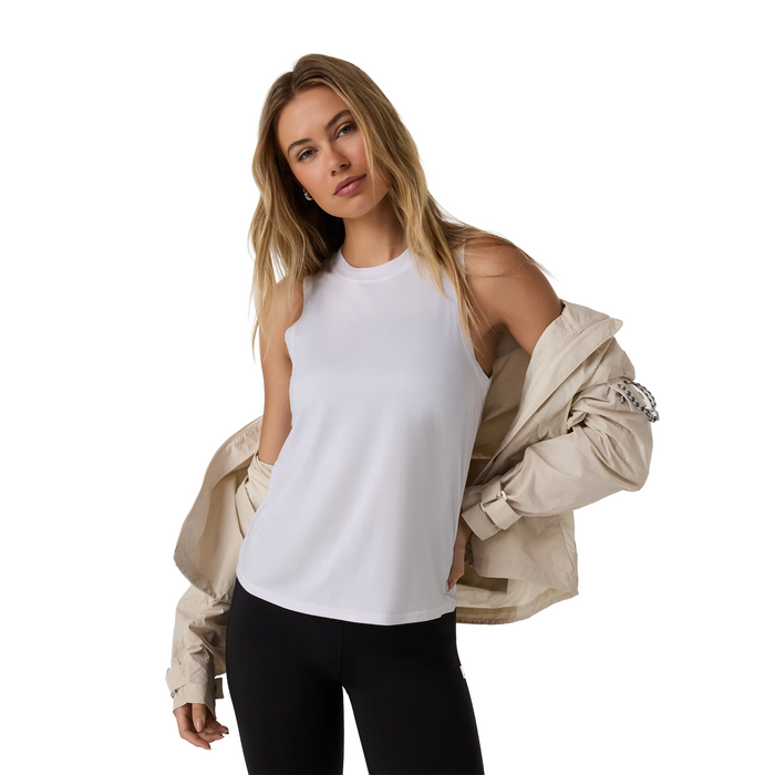 Vuori Energy Long Top (Women) - White Apparel - Top - Tank - The Heel Shoe Fitters