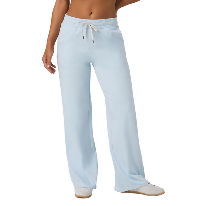 Vuori Halo Essential Wideleg Pant (Women) - Soft Sky Heather Apparel - Bottom - Pant - The Heel Shoe Fitters