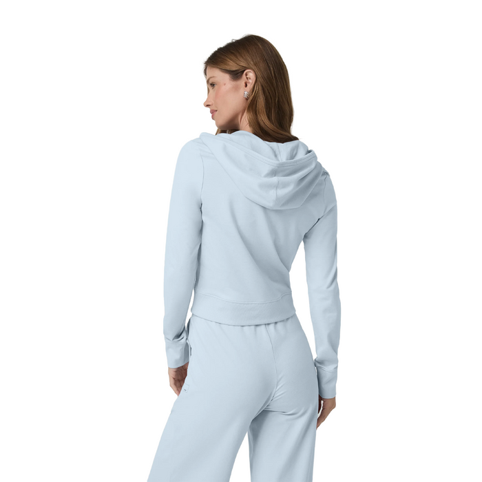 Vuori Halo Mini FZ Hoodie (Women) - Soft Sky Heather Apparel - Top - Sweatshirt - The Heel Shoe Fitters