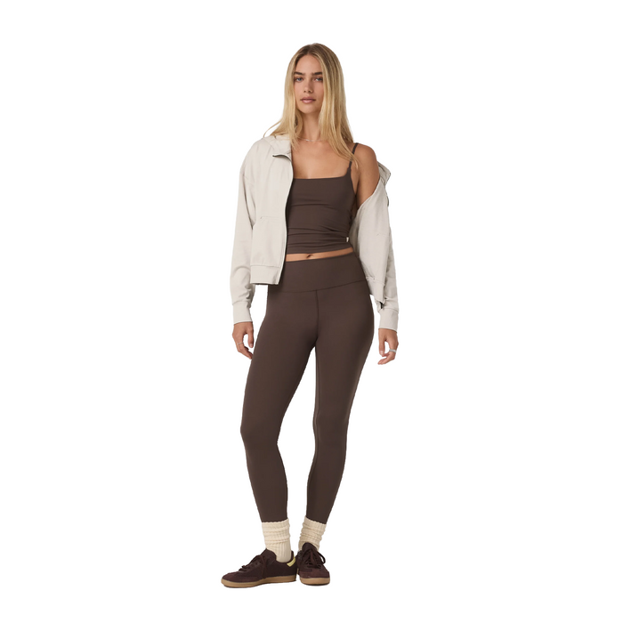 Vuori Halo Modern Full Zip (Women) - Ecru Heather Apparel - Top - Sweatshirt - The Heel Shoe Fitters