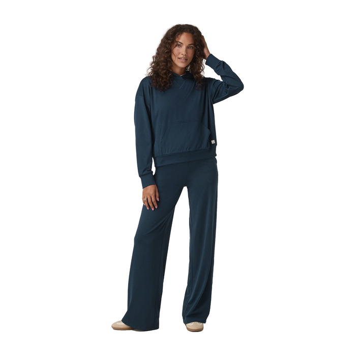 Vuori Halo Modern Pullover Hoodie (Women) - Blue Coast Heather Apparel - Top - Sweatshirt - The Heel Shoe Fitters