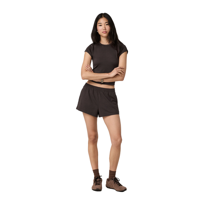 Vuori Halo Short (Women) - Java Heather Apparel - Bottom - Short - The Heel Shoe Fitters