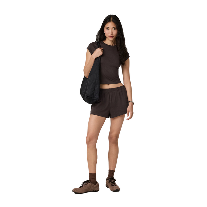 Vuori Halo Short (Women) - Java Heather Apparel - Bottom - Short - The Heel Shoe Fitters