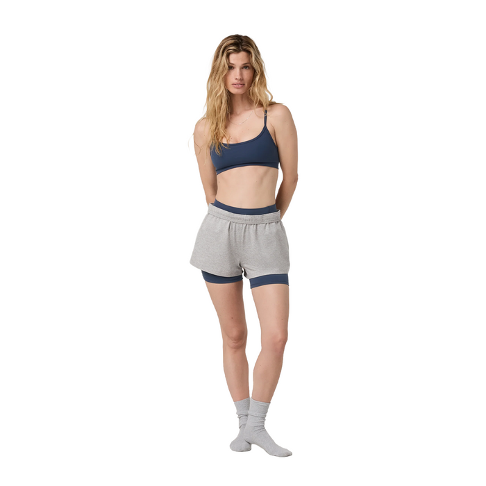 Vuori Halo Short (Women) - Pale Grey Heather Apparel - Bottom - Short - The Heel Shoe Fitters