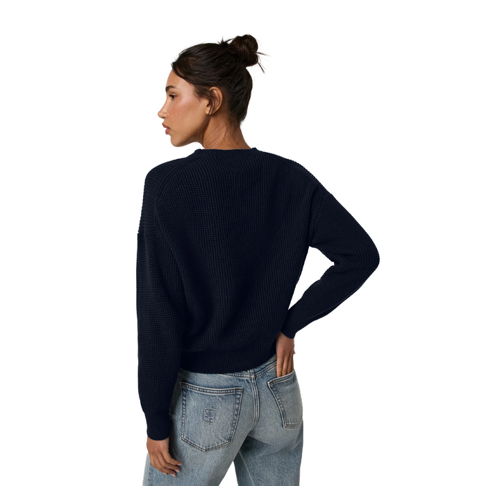 Vuori OS Cotton Waffle Sweater (Women) - Ink Apparel - Top - Sweatshirt - The Heel Shoe Fitters