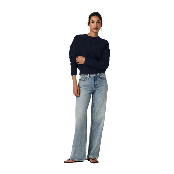 Vuori OS Cotton Waffle Sweater (Women) - Ink Apparel - Top - Sweatshirt - The Heel Shoe Fitters