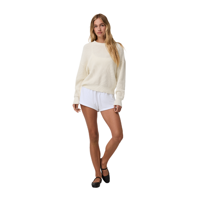 Vuori OS Cotton Waffle Sweater (Women) - Marshmellow Apparel - Top - Sweatshirt - The Heel Shoe Fitters
